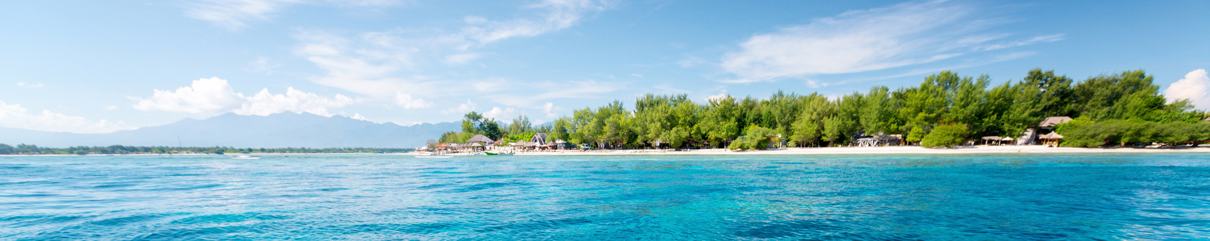Panormabild vom Meer aus