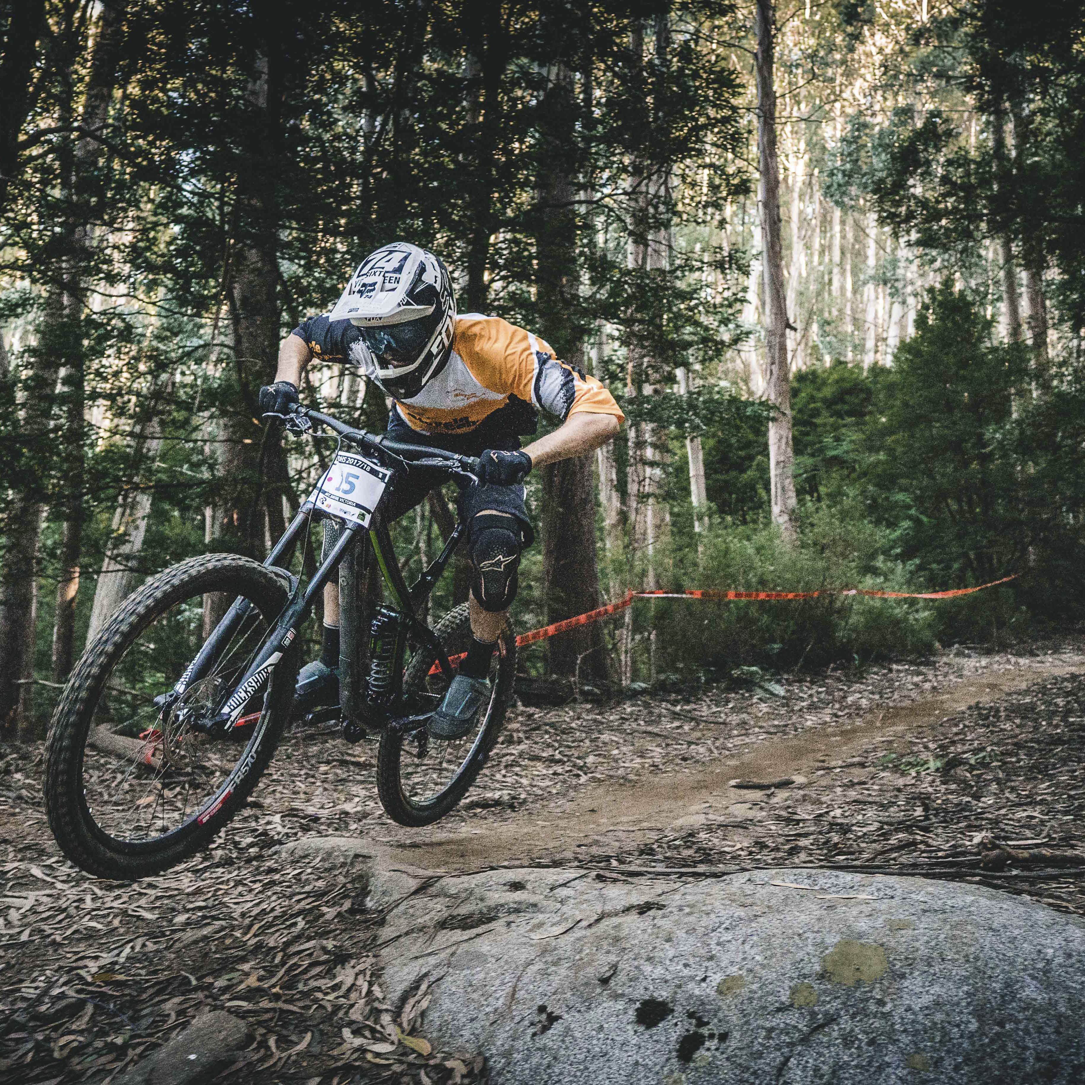 Biker im Wald