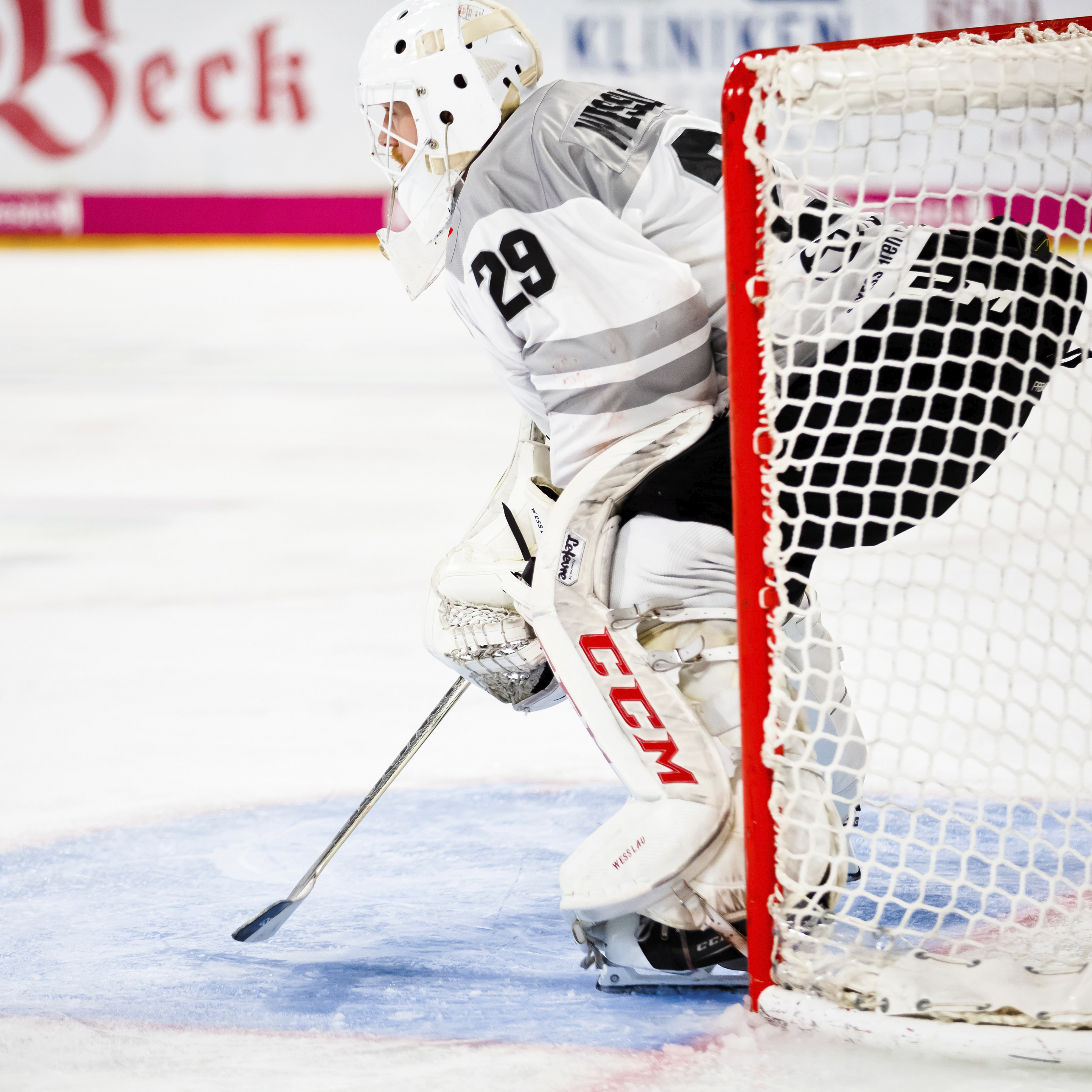 Hockeyspieler im Tor